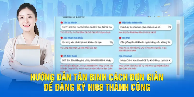 Hướng dẫn tân binh cách đơn giản để đăng ký Hi88 thành công