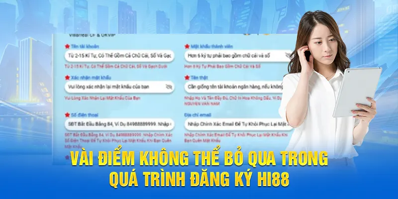 Vài điểm không thể bỏ qua trong quá trình đăng ký Hi88